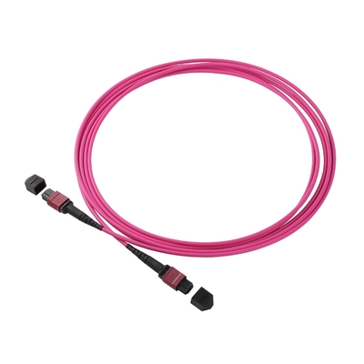 20m OM4 MPO MTP Zirconia เซรามิก ไฟเบอร์ออปติกเคเบิลด้วย PVC / LZH Jacket