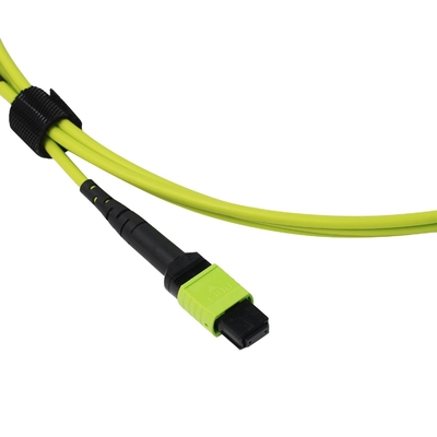 Superior 24-Fiber Lime Green Mpo Mtp Cable Multi Fiber Push On Cable -20.C ถึง 70.C อุณหภูมิการทํางาน