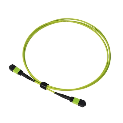 Superior 24-Fiber Lime Green Mpo Mtp Cable Multi Fiber Push On Cable -20.C ถึง 70.C อุณหภูมิการทํางาน