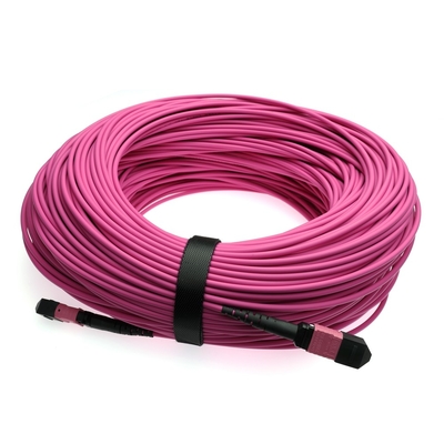 สายเคเบิลไฟเบอร์ออปติก MPO MTP ซีรคอนิโอเซรามิก มีเสื้อ PVC/LSZH