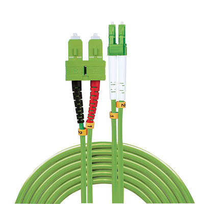 การปรับปรุงความยาว Multimode Fiber Optic Patchcord Telecom Grade PVC/LSZH Jacket UPC/APC การเคลือบ