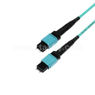 16 Core SM MM MPO MTP สายพานกระโดดไฟเบอร์ออปติกสําหรับศูนย์ข้อมูล FTTX สามารถปรับแต่งได้