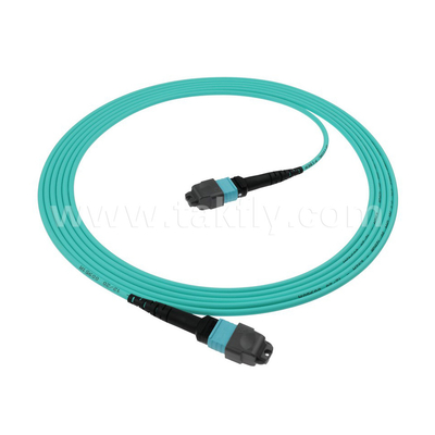 16 Core SM MM MPO MTP สายพานกระโดดไฟเบอร์ออปติกสําหรับศูนย์ข้อมูล FTTX สามารถปรับแต่งได้