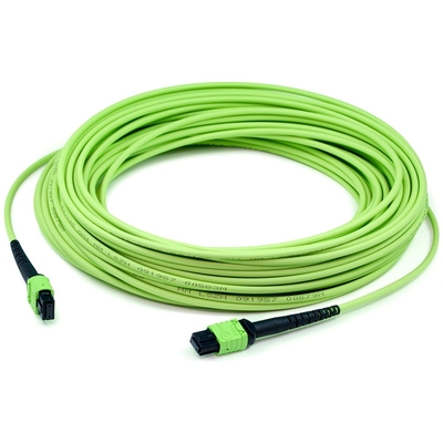 16 Core SM MM MPO MTP สายพานกระโดดไฟเบอร์ออปติกสําหรับศูนย์ข้อมูล FTTX สามารถปรับแต่งได้