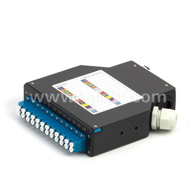กล่องปลายทาง DIN Rail Mounted Aluminium LC/Sc Sx/Dx สายไฟฟ้าแสงสําหรับโทรคมนาคม FTTX