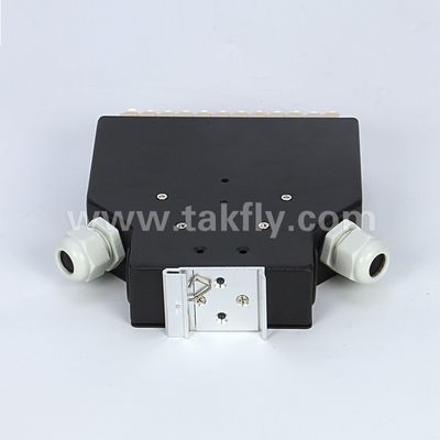 กล่องปลายทาง DIN Rail Mounted Aluminium LC/Sc Sx/Dx สายไฟฟ้าแสงสําหรับโทรคมนาคม FTTX