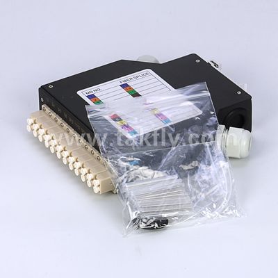 กล่องปลายทาง DIN Rail Mounted Aluminium LC/Sc Sx/Dx สายไฟฟ้าแสงสําหรับโทรคมนาคม FTTX