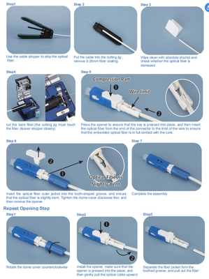 เครื่องเชื่อมไฟเบอร์ออปติกเครื่องจักรกลที่ทนทาน SC/APC SC/UPC -40-85C สําหรับระยะยาว