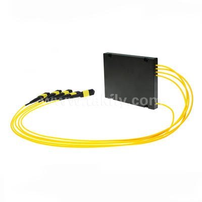 ไฟเบอร์ออปติกเคเบิล MPO/MTP SM/MM PLC Splitter 1x4 สําหรับศูนย์ข้อมูล FTTX
