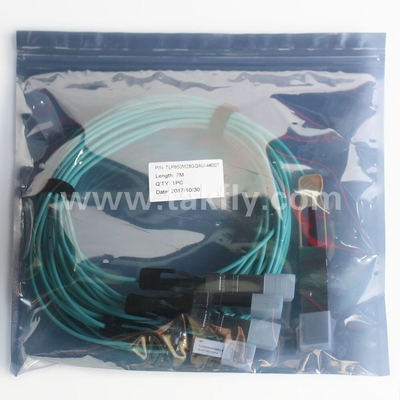 100Gb/s QSFP28 ถึง 4x SFP28 สายไฟฟ้าออปติกที่ทํางาน AOC สายไฟฟ้าส่งข้อมูลอย่างรวดเร็ว