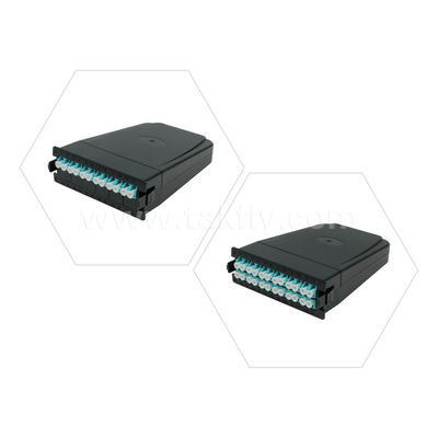 MPO/MTP แพทช์พานิลบริหาร คาเซ็ตชนิดเลื่อน สายใยออฟติกสําหรับศูนย์ข้อมูล FTTX Cabling