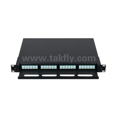 ปรับแต่งไฟเบอร์ออปติก MPO แคสเซ็ต MTP แพทช์แพนล์ แบบเลื่อนสําหรับศูนย์ข้อมูล FTTX