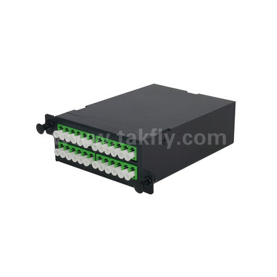 MPO/MTP การจัดการแพทช์แพนล์ คาเซ็ต สับสกัดอลูมิเนียม ประเภทเลื่อน สายไฟเบอร์ออปติกสําหรับศูนย์ข้อมูล FTTX Cabling