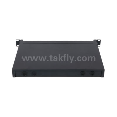 MPO/MTP การจัดการแพทช์แพนล์ คาเซ็ต สับสกัดอลูมิเนียม ประเภทเลื่อน สายไฟเบอร์ออปติกสําหรับศูนย์ข้อมูล FTTX Cabling