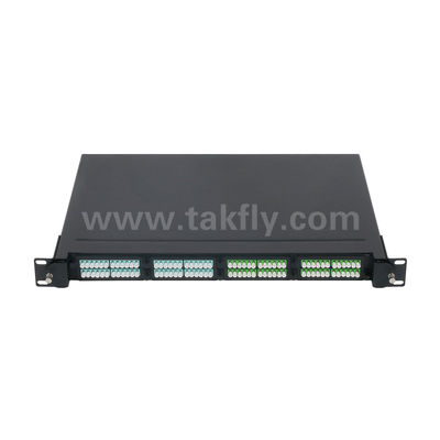 MPO/MTP การจัดการแพทช์แพนล์ คาเซ็ต สับสกัดอลูมิเนียม ประเภทเลื่อน สายไฟเบอร์ออปติกสําหรับศูนย์ข้อมูล FTTX Cabling