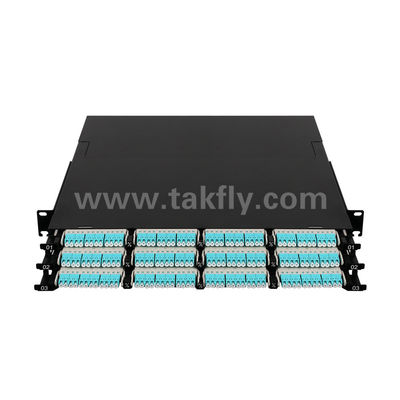 MPO Patch Panel MTP Cassette 144 Core ความหนาแน่นสูงสุด ไฟเบอร์ออปติกสําหรับศูนย์ข้อมูล FTTX
