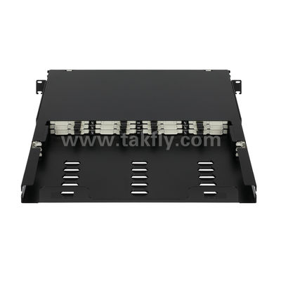 MPO Patch Panel MTP Cassette 144 Core ความหนาแน่นสูงสุด ไฟเบอร์ออปติกสําหรับศูนย์ข้อมูล FTTX
