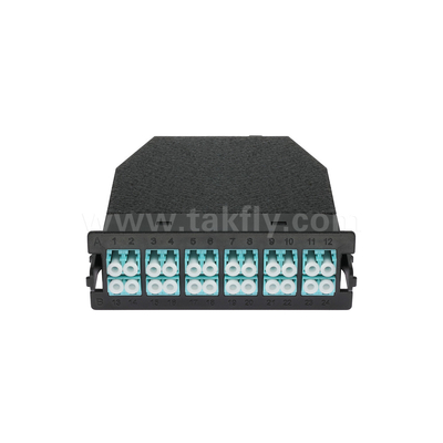 โมดูลแคสเต็ต MPO สายไฟเบอร์ออปติก MPO/MTP-LC 12C/24C สําหรับศูนย์ข้อมูล FTTX