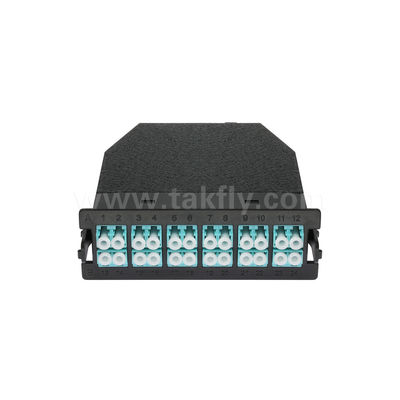 MPO คาเซ็ตโมดูล MPO/MTP-LC 12C/24C สายไฟเบอร์ออปติกสําหรับศูนย์ข้อมูล FTTX
