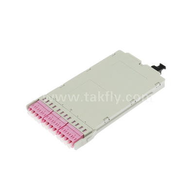 โมดูลแคสเต็ต MPO ไฟเบอร์ออปติก MPO/MTP-LC 12C ที่ปิดก่อนสําหรับศูนย์ข้อมูล FTTX