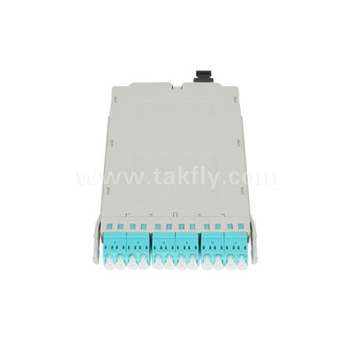 โมดูลเทปคาสเซ็ต MPO / MTP ที่สิ้นสุดล่วงหน้า MPO / MTP-LC 12C ไฟเบอร์ออปติกสำหรับศูนย์ข้อมูล FTTX