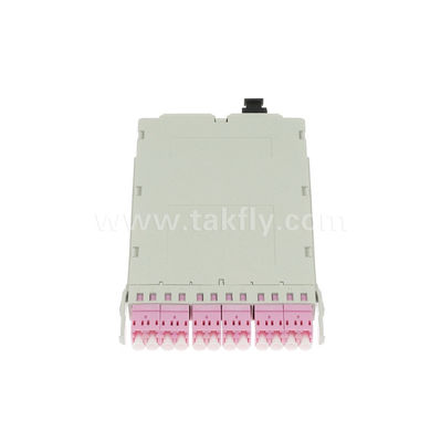 โมดูลเทปคาสเซ็ต MPO / MTP ที่สิ้นสุดล่วงหน้า MPO / MTP-LC 12C ไฟเบอร์ออปติกสำหรับศูนย์ข้อมูล FTTX