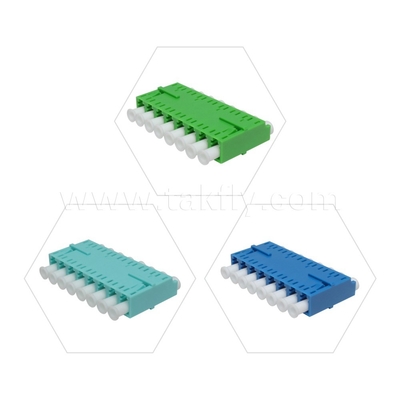 ไฟเบอร์ออปติก แอดป์เตอร์เคเบิลคัพเลอร์ LC APC/UPC SM/MM ซิมเพล็กซ์/ดูเพล็กซ์/ควาด/6 ทาง/8 ทาง สําหรับศูนย์ข้อมูล FTTH