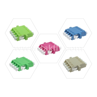 ไฟเบอร์ออปติก แอดป์เตอร์เคเบิลคัพเลอร์ LC APC/UPC SM/MM ซิมเพล็กซ์/ดูเพล็กซ์/ควาด/6 ทาง/8 ทาง สําหรับศูนย์ข้อมูล FTTH