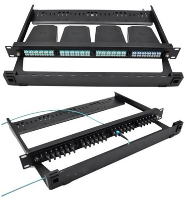 1U MPO MTP แพทช์ไฟเบอร์ออปติก แพเนล 24 Port สําหรับศูนย์ข้อมูล