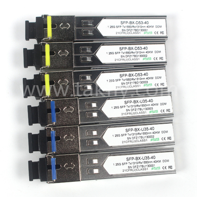 1.25G SFP BIDI Optical Transceiver Module Tx1310/Rx1550nm 40KM SMF DDM LC CISCO JUNIPER HUAWEI รองรับ
