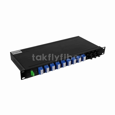1U 19inch Rack Mount WDM 1x72 CATV PLC Splitter สําหรับการใช้งาน GPON