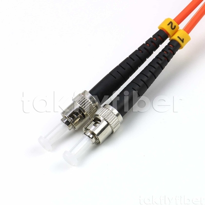 UPC MM Duplex Fiber Patch Cord 3.0mm LSZH ST ถึง LC OM1 OM2 APC