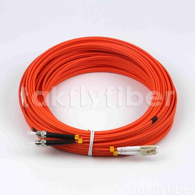 UPC MM Duplex Fiber Patch Cord 3.0mm LSZH ST ถึง LC OM1 OM2 APC