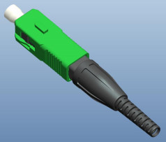 SC UPC/APC ประเภท Fast Fiber Optic Connector เทคโนโลยีที่ติดตั้งด้วยกลไก ขนาด 125μm 652 657 กว้างเส้นใย