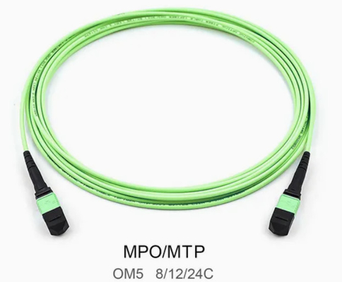 8/12/24core 2m-50m ความหนาแน่นสูง PVC/LSZH UL การรับรองหญิง/ชาย MPO-MPO Sm Om3 Om4 Om5 กระโปรงเคเบิล แพทช์คอร์ด ไฟเบอร์ออปติก จัมเปอร์