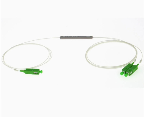 1X2 900um มินิทุ๊บเหล็ก สายไฟเบอร์ออปติก PLC Splitter Module ความน่าเชื่อถือและความมั่นคงสูง