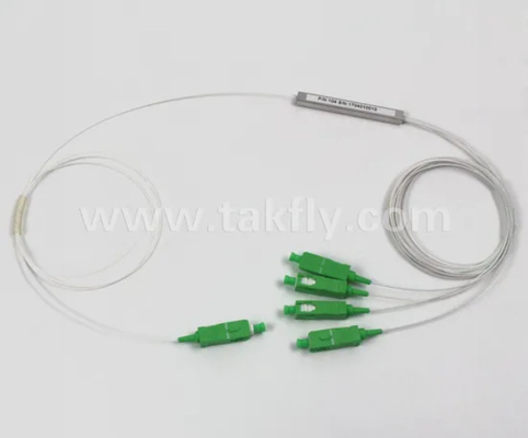 G657A1 ไฟเบอร์ประเภท Pre-Connector LC 1X8 900um มินิหลอดเหล็ก ไฟเบอร์ออปติก PLC Splitter PDL≤0.4dB