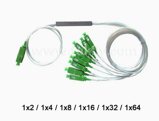 1X16 FTTX กระปุกเหล็กขนาดเล็ก สายไฟเบอร์ออปติก PLC Splitter กว้าง 0.9mm สําหรับการใช้งาน FTTX