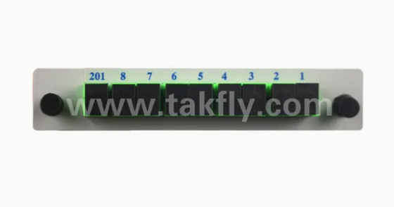 1*8 Single Mode G657A1 Fiber Casette Type LGX PLC Splitter พร้อมเครื่องเชื่อม Sc/APC ความน่าเชื่อถือและความมั่นคงสูง