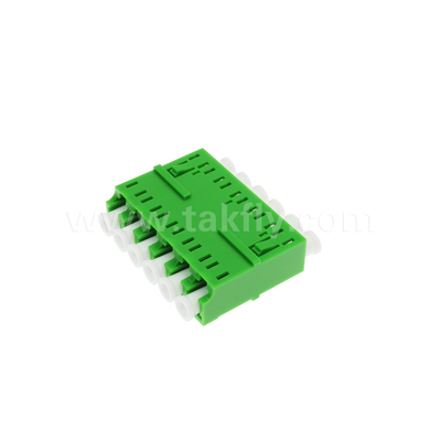 LC/APC 6 Ways Adapter, SM OS2, สีเขียว, ไม่มี Flange Single Mode สําหรับเครือข่าย