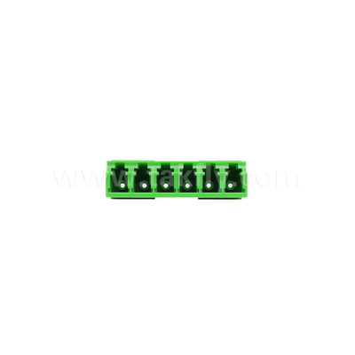 LC/APC 6 Ways Adapter, SM OS2, สีเขียว, ไม่มี Flange Single Mode สําหรับเครือข่าย