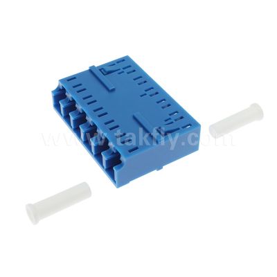 LC/UPC 6 Ways Adapter, SM OS2, Blue,Without Flange Single Mode สําหรับเครือข่าย