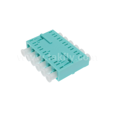 LC / PC 6 ทางปรับตัว MM OM3 ((Aqua), OM4 ((Violet) สีฟ้า, โดยไม่มี Flange