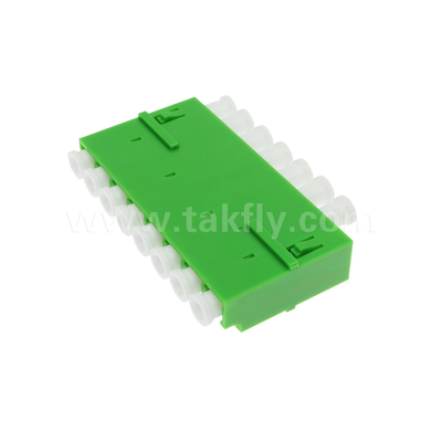LC/UPC 8 Port Single Mode SM OS2, สีเขียว, ไม่มีฟลานจ์