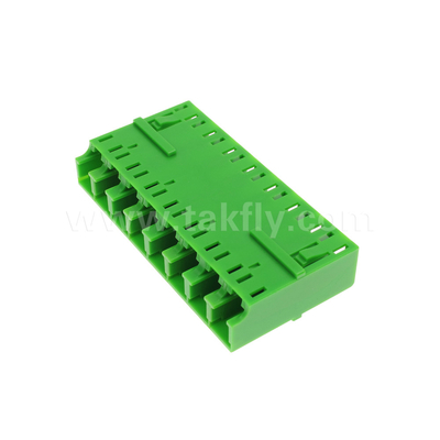 LC/UPC 8 Port Single Mode SM OS2, สีเขียว, ไม่มีฟลานจ์