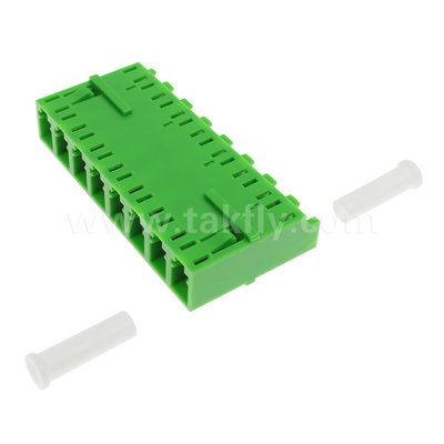 LC/UPC 8 Port Single Mode SM OS2, สีเขียว, ไม่มีฟลานจ์