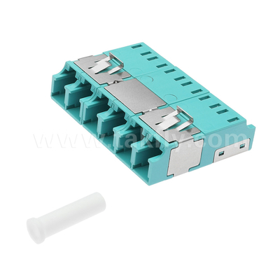 APC Polishing 6 Port LC Quad Dust Proof Adapter V2 สําหรับการเชื่อมต่อไฟเบอร์ออปติกที่รวดเร็วและแม่นยํา