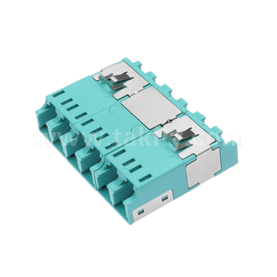 APC Polishing 6 Port LC Quad Dust Proof Adapter V2 สําหรับการเชื่อมต่อไฟเบอร์ออปติกที่รวดเร็วและแม่นยํา