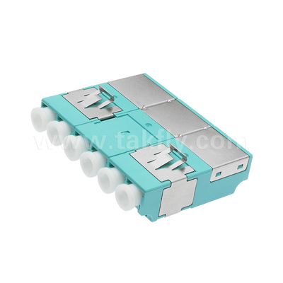 APC Polishing 6 Port LC Quad Dust Proof Adapter V2 สําหรับการเชื่อมต่อไฟเบอร์ออปติกที่รวดเร็วและแม่นยํา