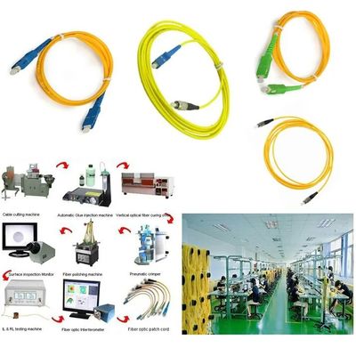 Customizable Optical Fibre Patch Cord with 0.9mm 2.0mm 3.0mm Fiber Type and 1m 3m 5m 10m Fiber Length and 1year to 3 Years Warranty